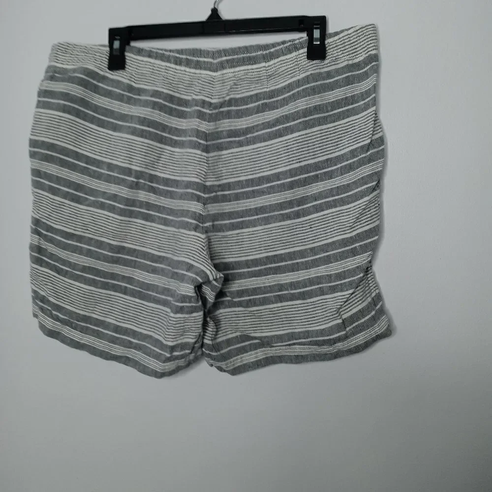 J. Jill linen strip shorts size medium